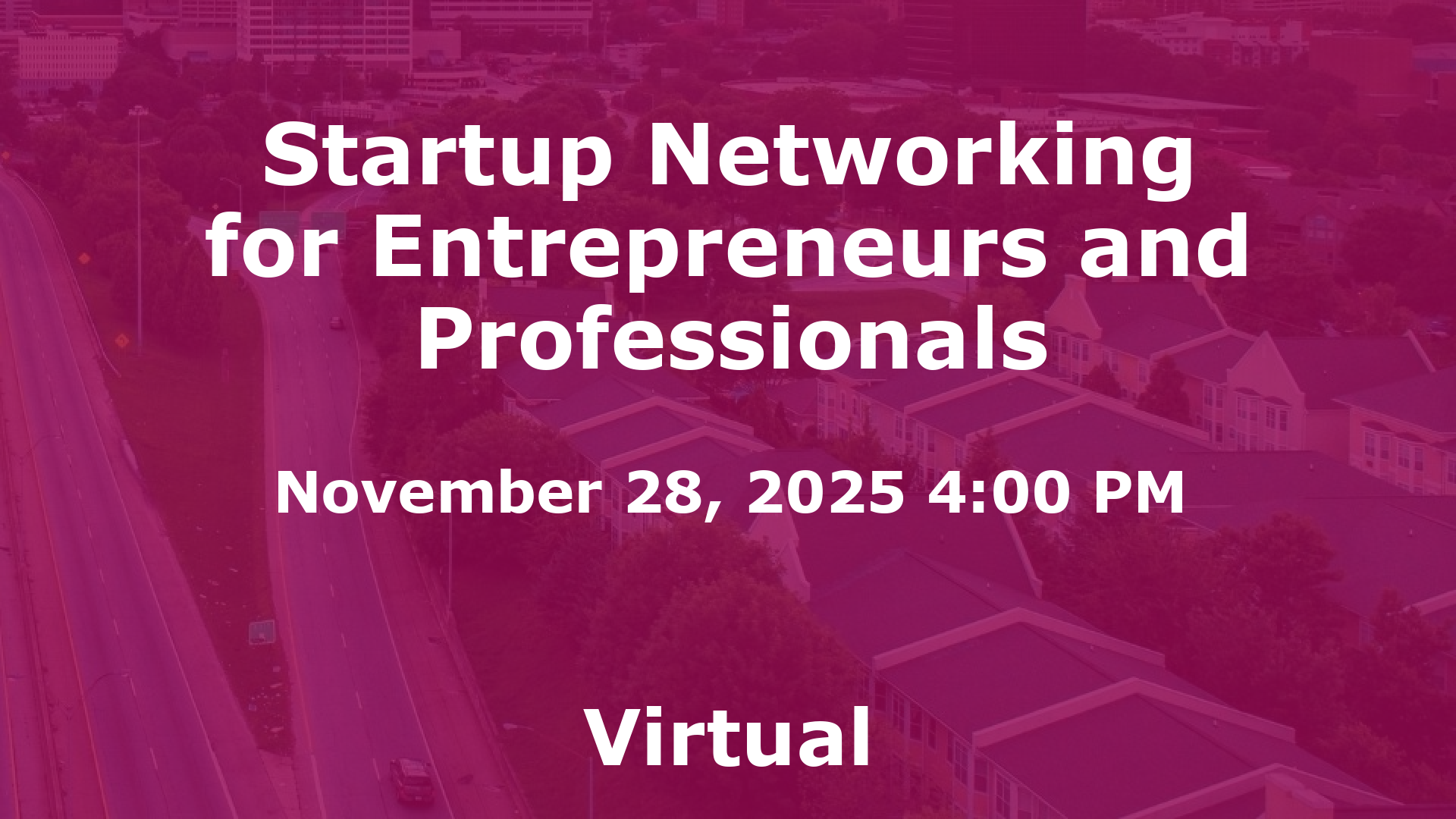 Startup Networking for Entrepreneurs and Professionals event image